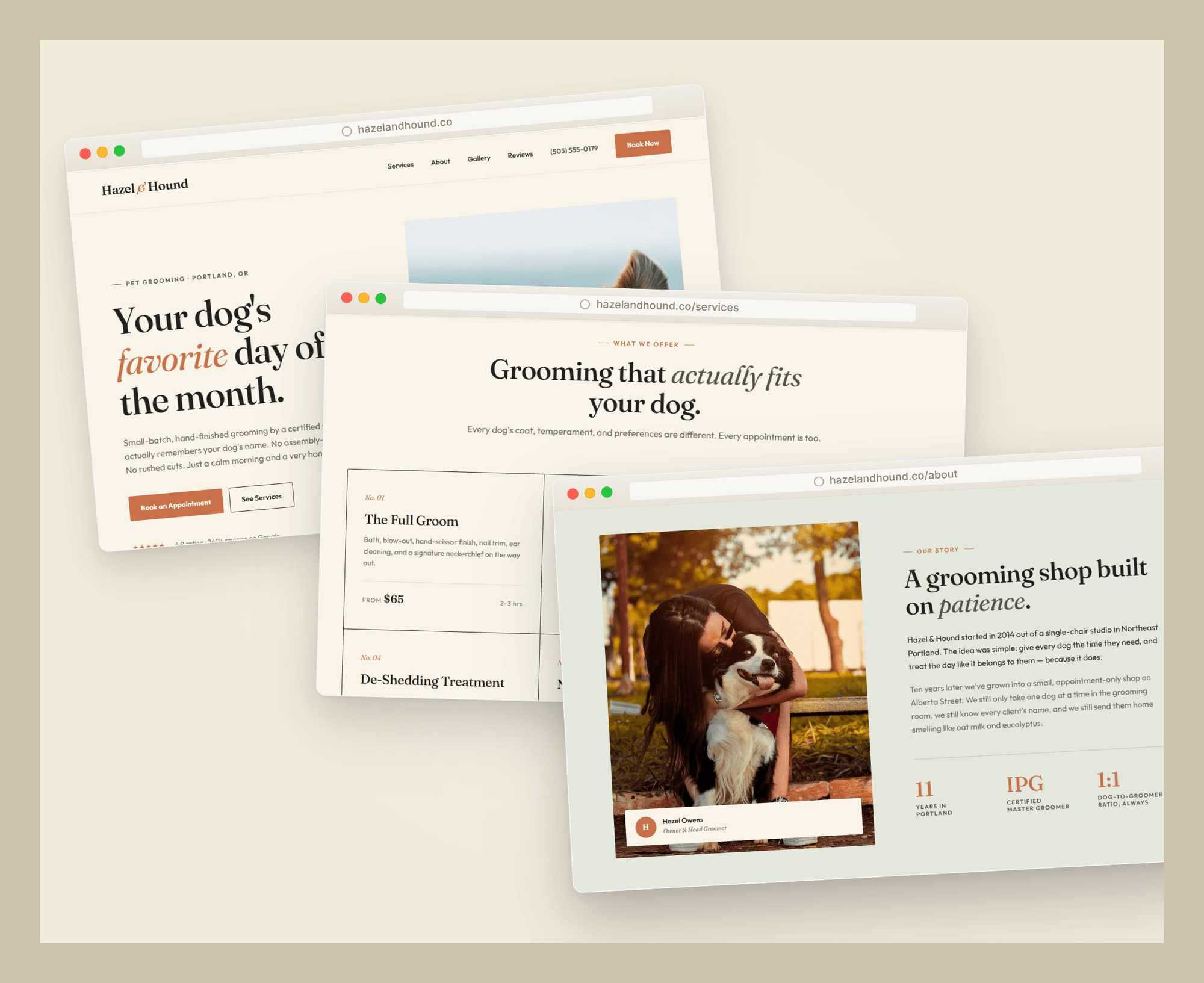 Website mockup